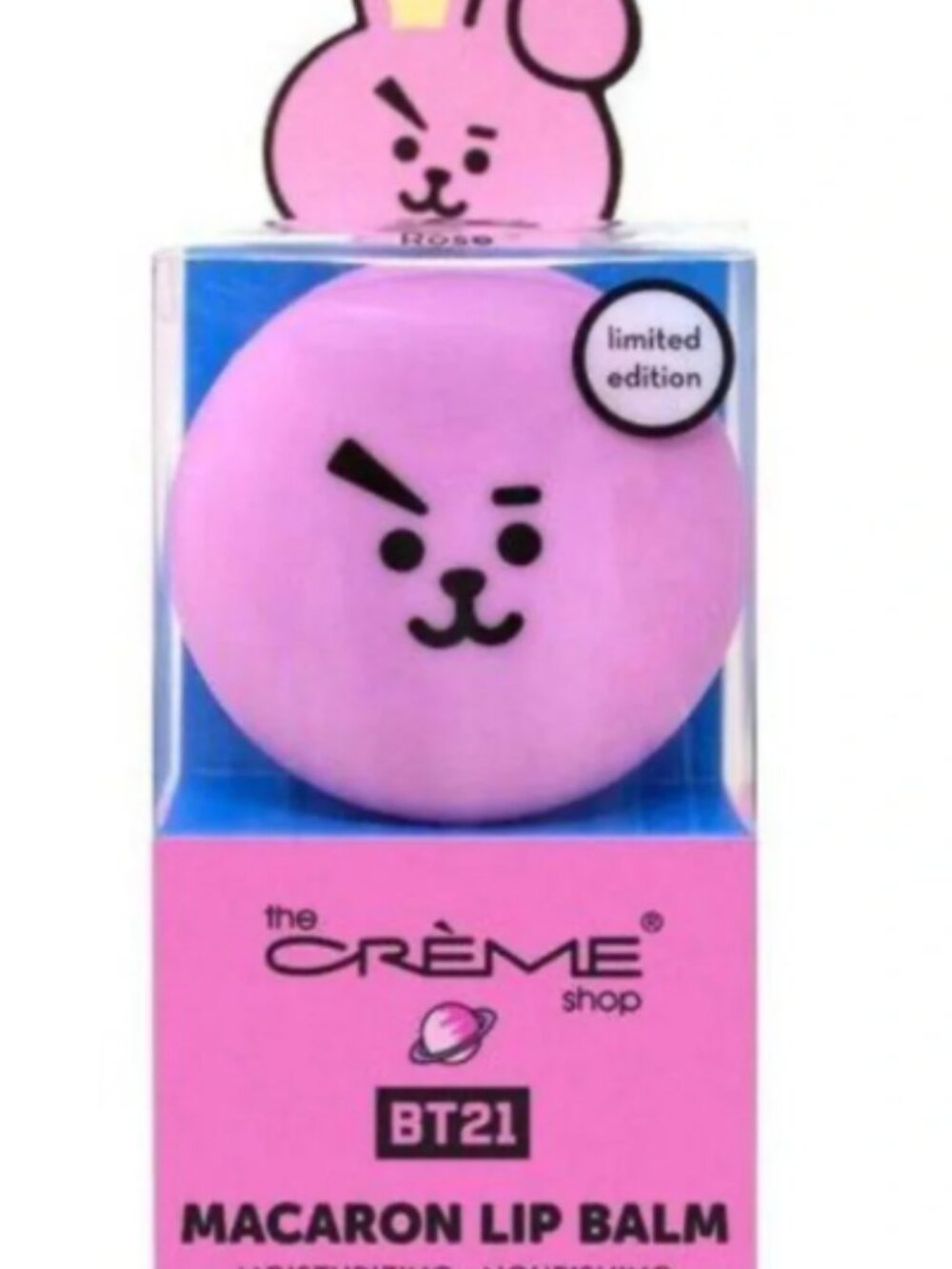 The Creme Shop BT21 Cooky Macaroon Lip Balm-Rose
